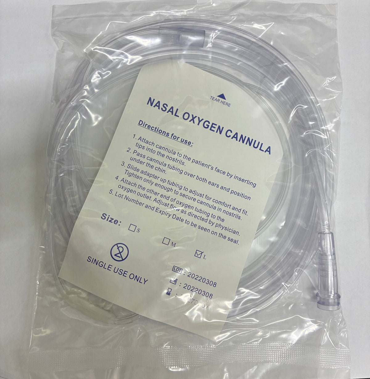 Nasal Oxygen Cannula Soft Tip - 10 Pack