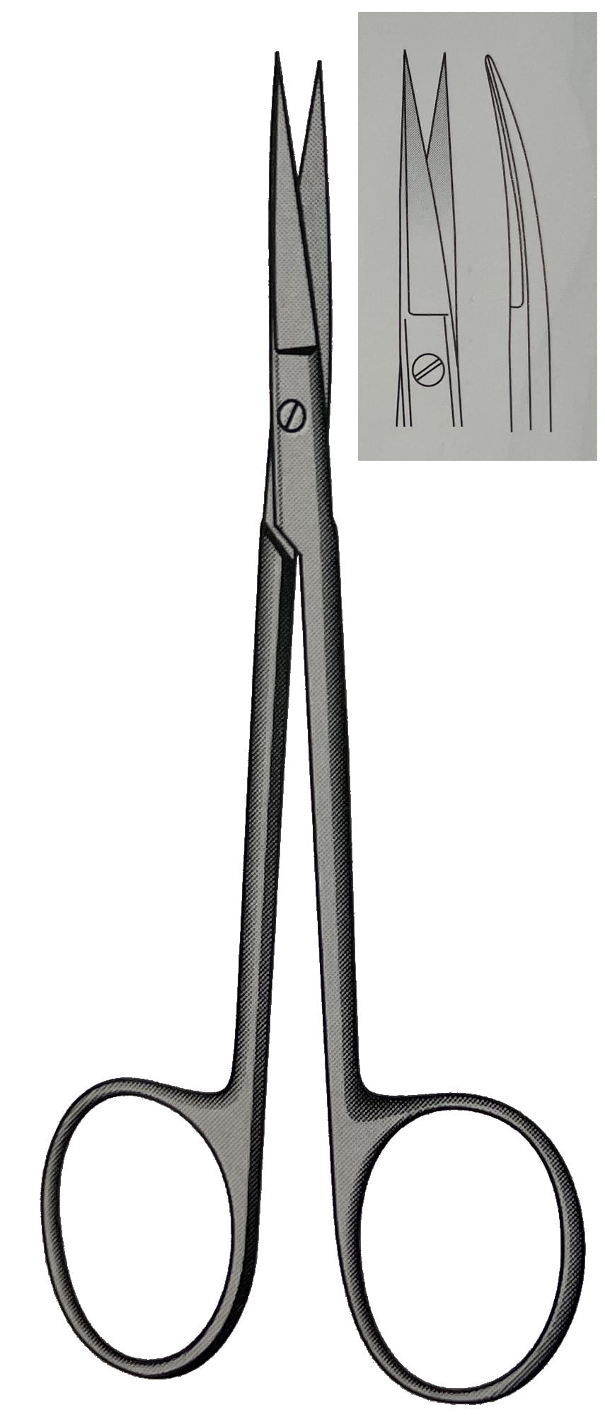 Iris Operating Scissor - Length 11.5cm / 4-1/2" Sharp/Sharp Curved Standard
