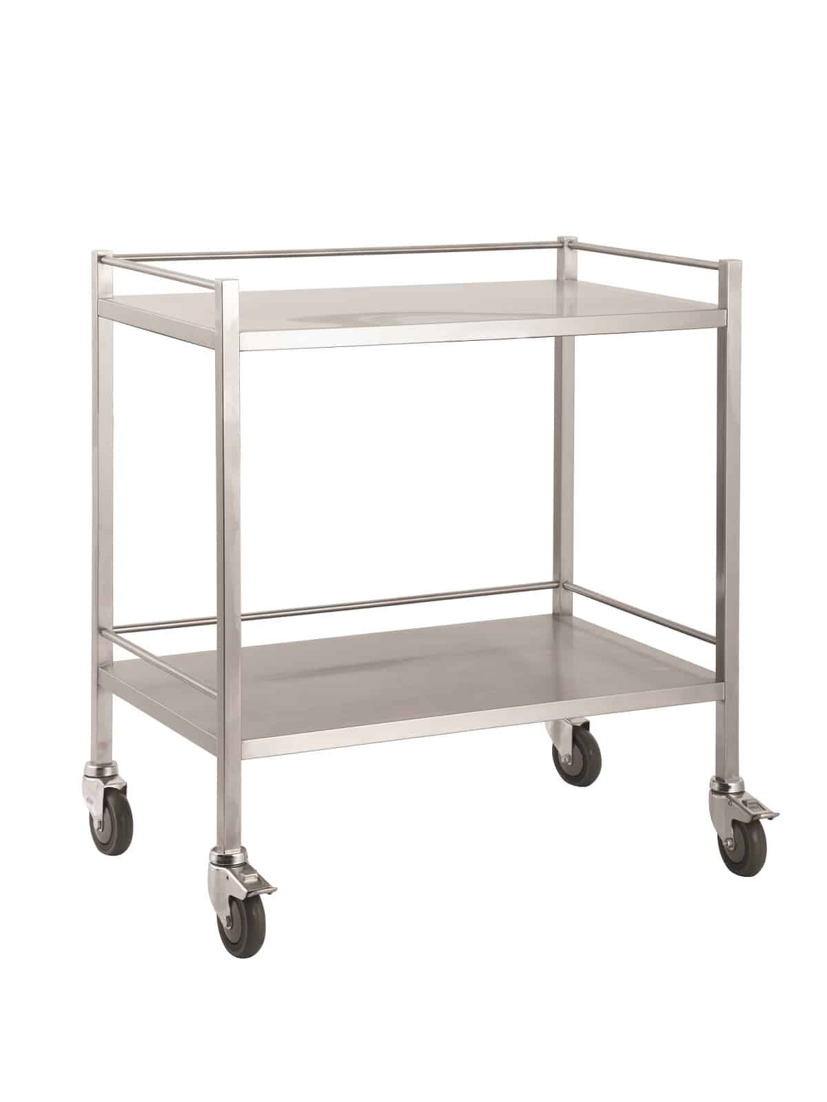 Stainless Steel Trolley - Double - No Drawer 800 x 500 x 900