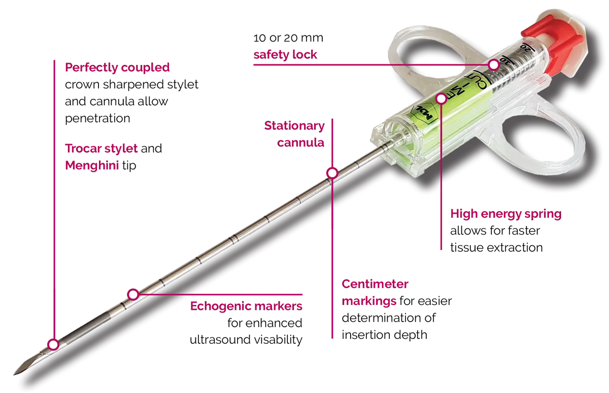 Semicut - SemiAutomatic Guillotine Needle (For Soft Tissue Biopsy) - Various Sizes Available