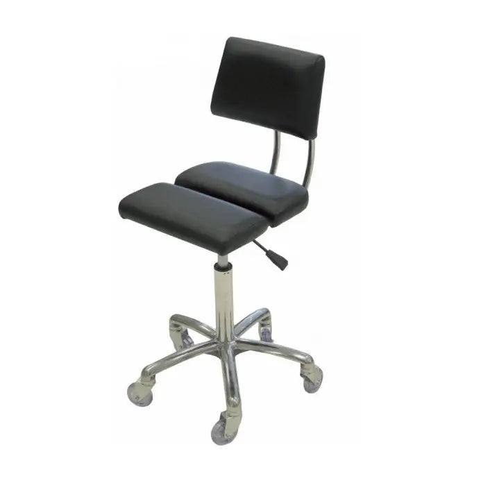 Stool - Dove Black Stool with Chrome Base