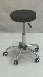 Round Stool Gas lift height adjustable - Black