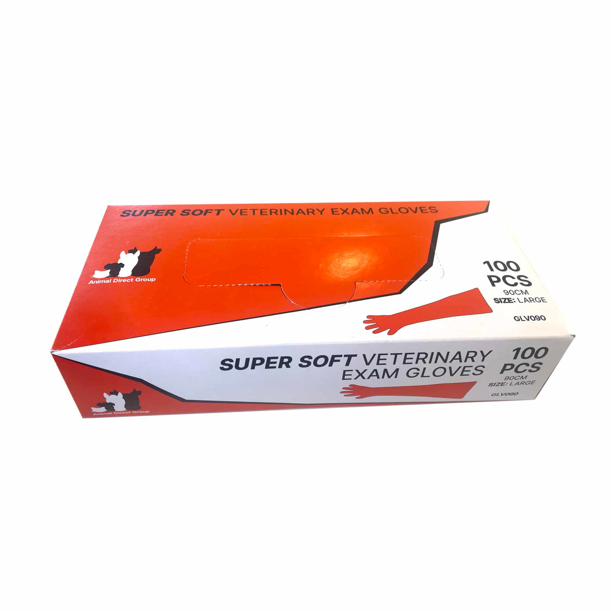 ADG Soft Veterinary Gloves 90cm Length Orange – Box of 100pcs