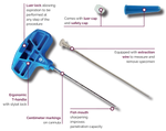 Osteo-J - Disposable Bone Marrow Biopsy Needle with extraction wire - Various Sizes Available