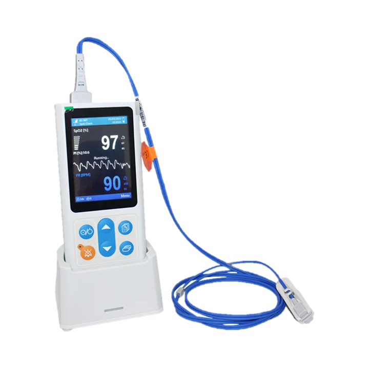 60V Veterinary Specific Handheld Pulse Oximeter 25-350Bpm, Data Capable