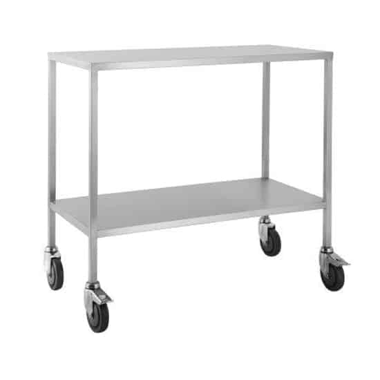 Stainless Steel Trolley No Rails on top - Single - 600 x 500 x 900