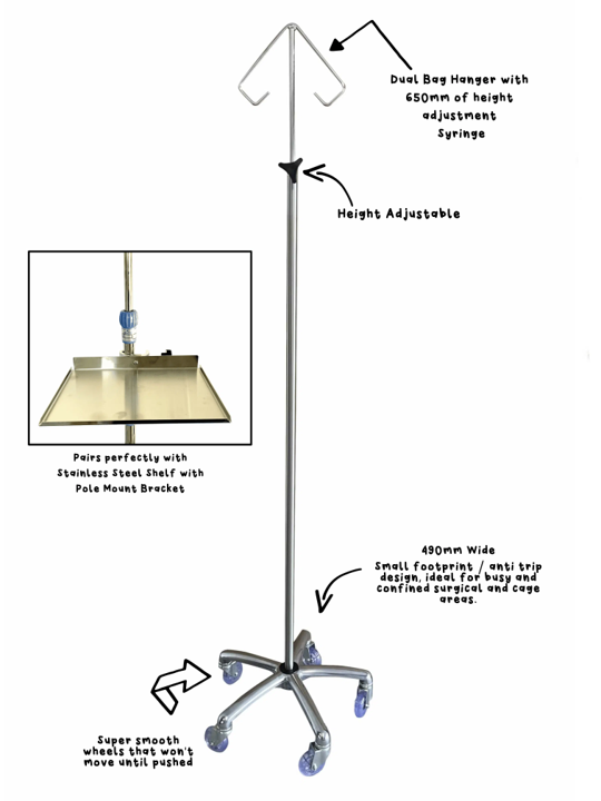 ADG Razor Stainless IV Pole