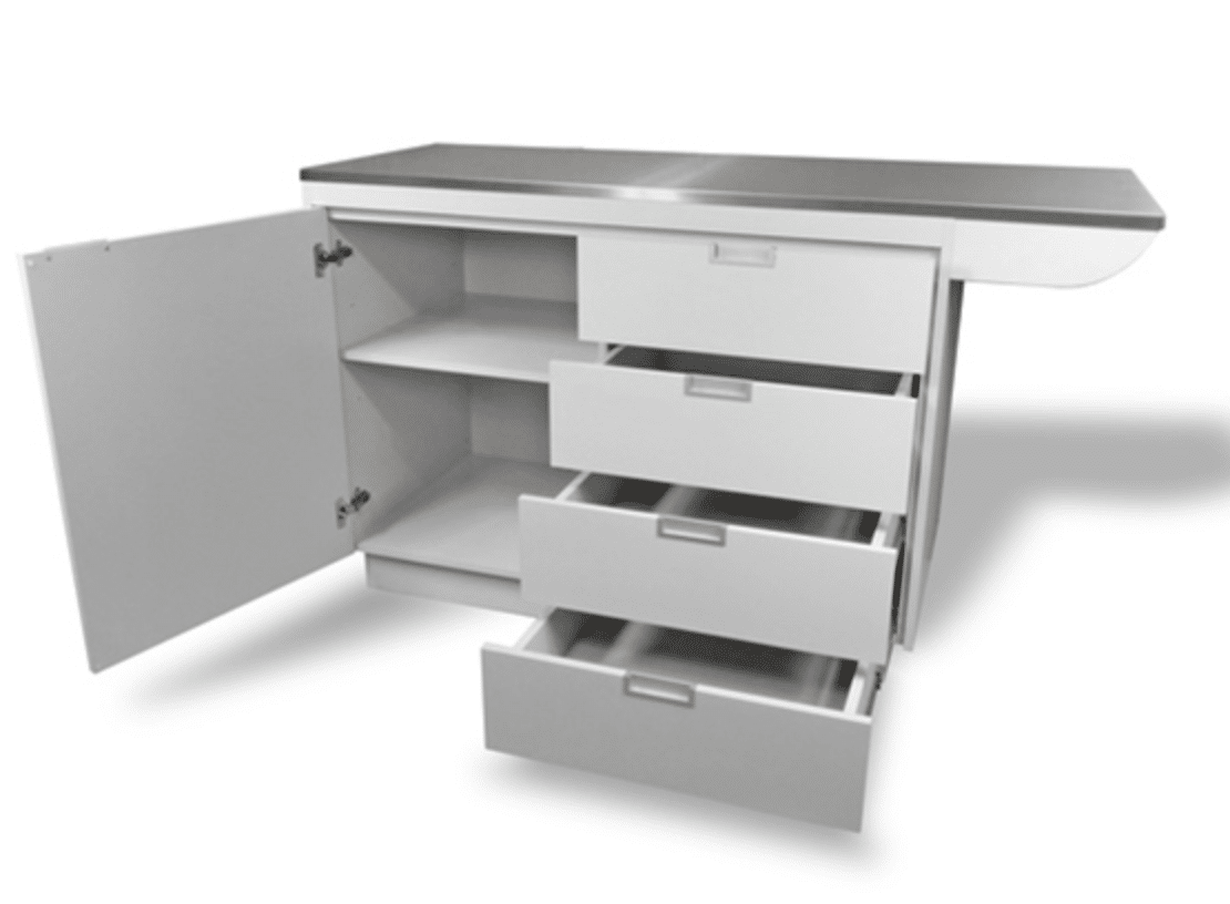 Prep & Treat Tub Cabinet - Door & 3 Draws