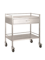 Stainless Steel Trolley - Double - 1 Drawer (full width) 800 x 500 x 900