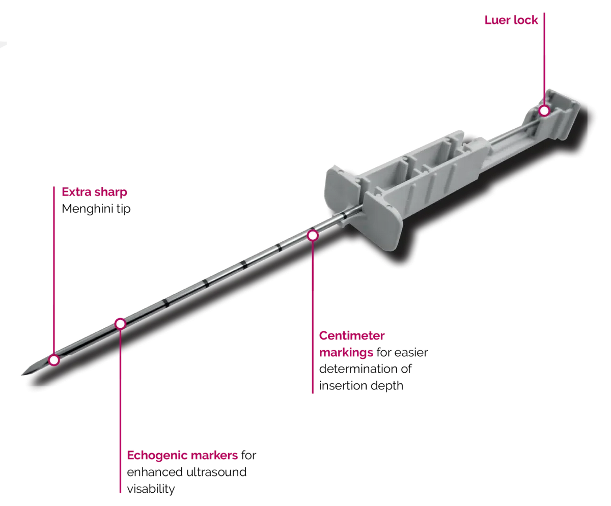Handcut - Trucut Type Needle for Soft Tissue Biopsy with Manual Action