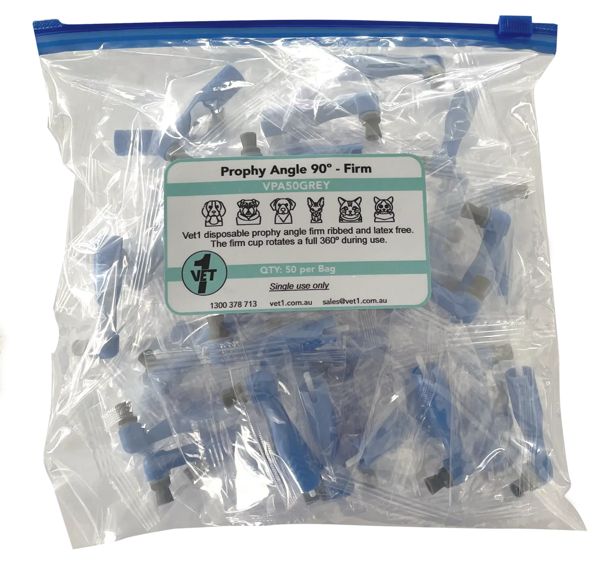Prophy Angle 90¼ Ð Firm cup Grey (Pack of 50)