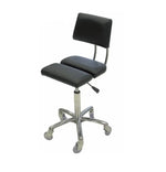 Stool - Dove Black Stool with Chrome Base