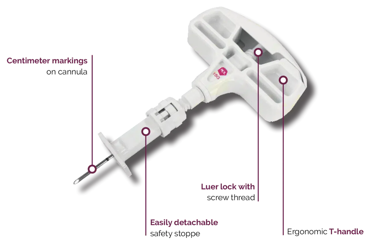Illy - DISPOSABLE BONE BIOPSY NEEDLE FOR ILIAC CREST MARROW ASPIRATION 14Gx10/75mm 00077