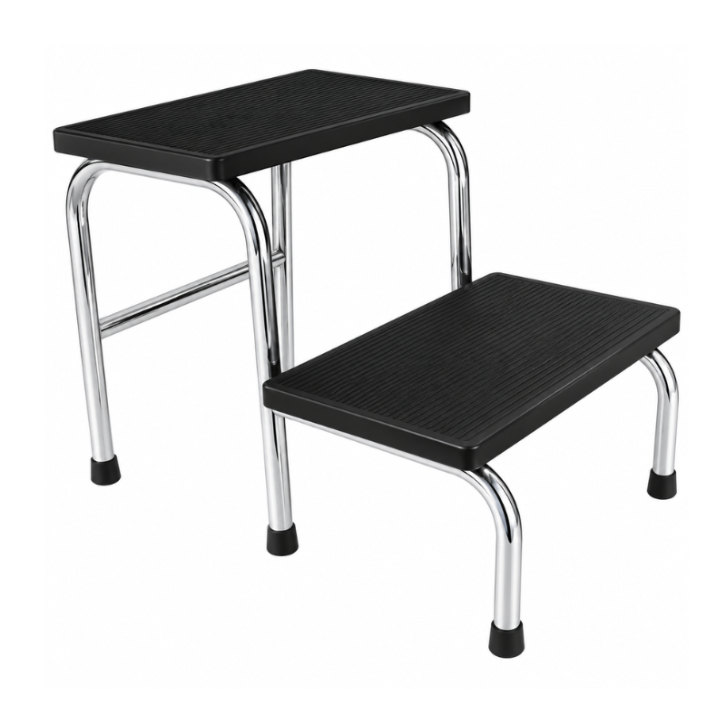 Step up Stool - Double Metal Step with Rubber non-slip Surface